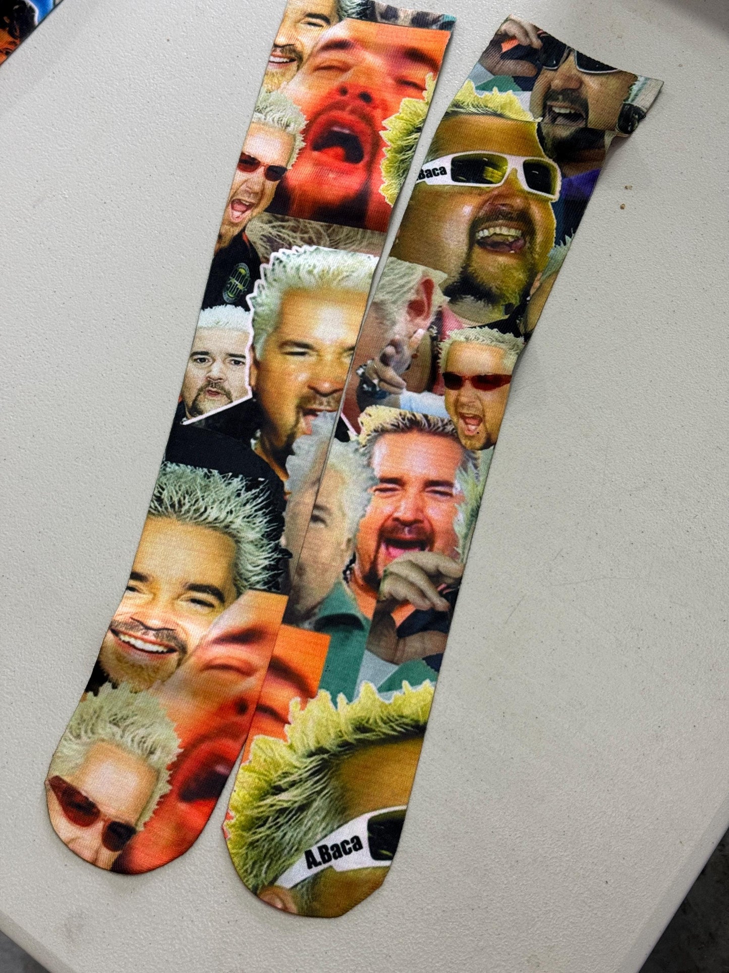 Guy Fieri Socks Mayor of Flavortown Socks Guy Fieri Face Socks