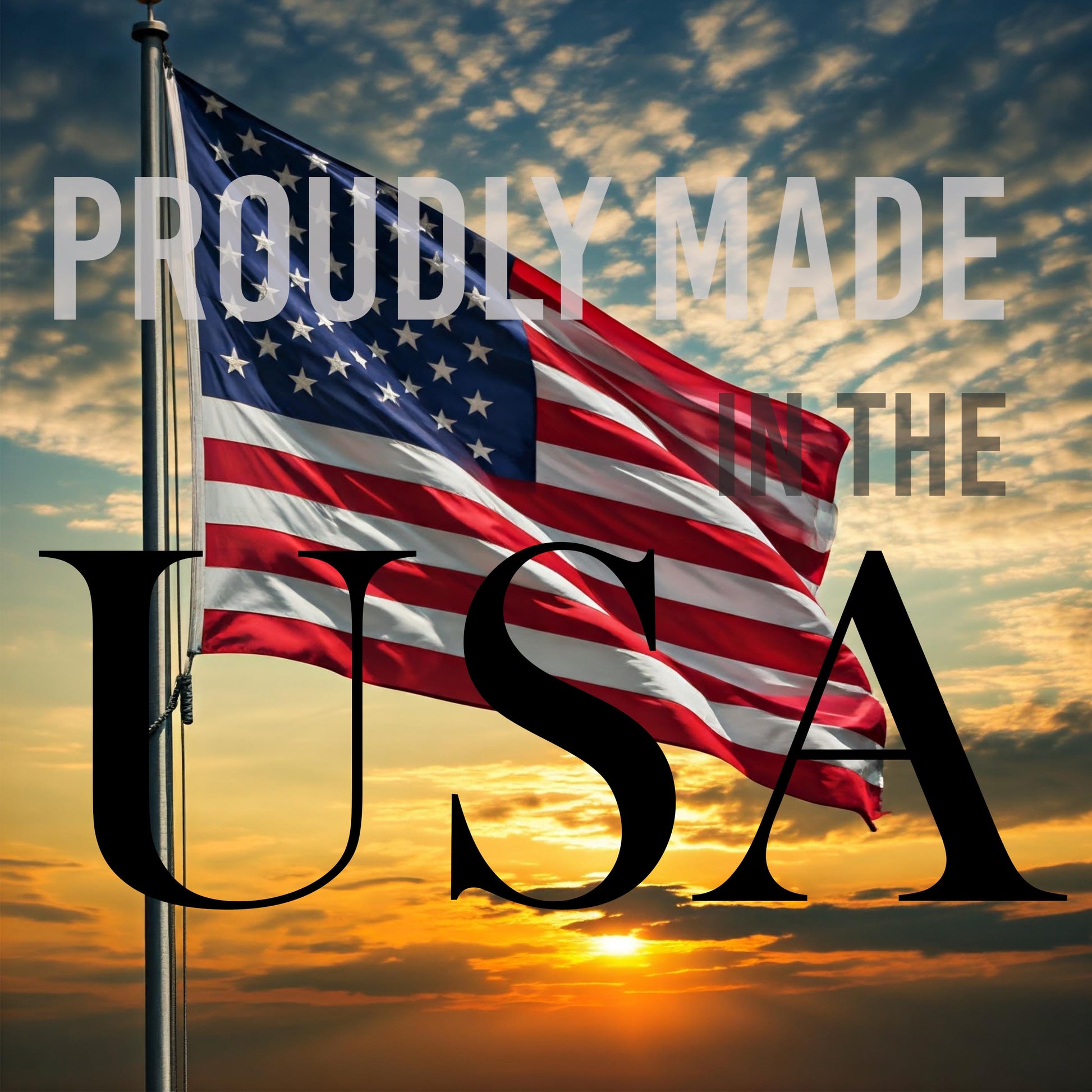 a picture of a flag and the words proudly made in the usa