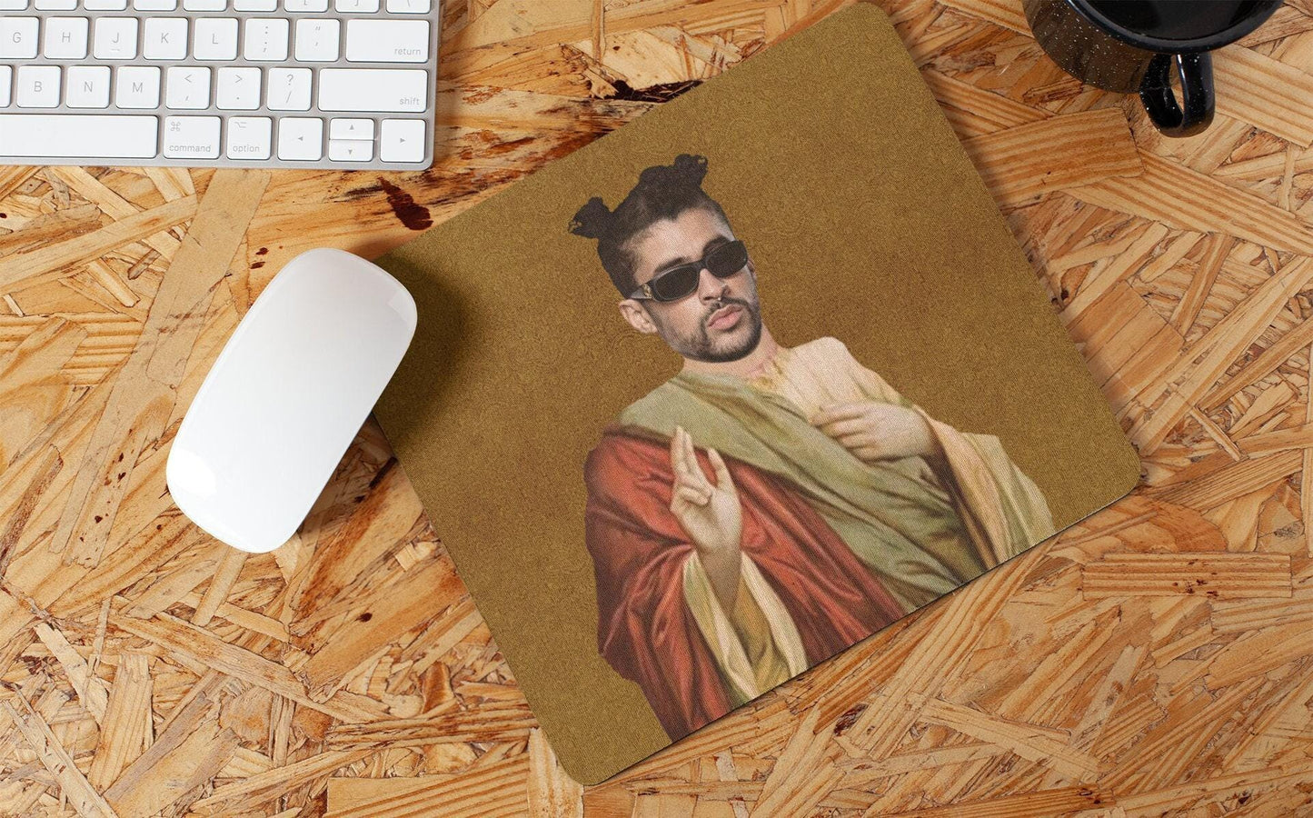 Saint Bad Bunny Mouse Pad Bad Bunny Mousepad