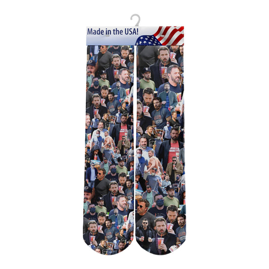 Funny Ben Affleck Socks Ben Affleck Dunkin Socks