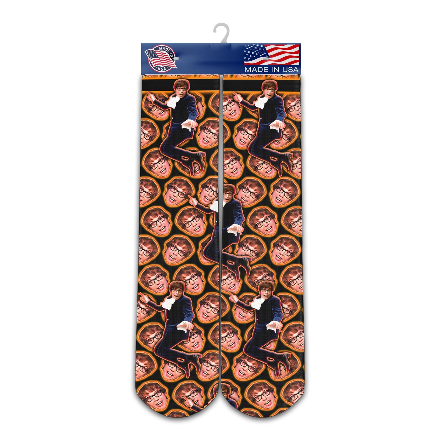 Austin Powers Socks Funny Austin Powers International Man of Mystery Face Socks Groovy Baby