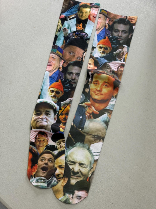Bill Murray Socks Bill Murray Face Socks Royal Tenenbaums Socks Bill Murray Life Aquatic Socks