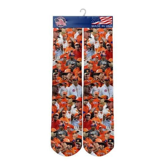 Dabo Swinney Collage Socks Clemson Tigers Socks Clemson Football