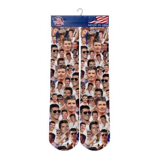 Simon Cowell Socks - Custom Celebrity Gift- Simon Cowell