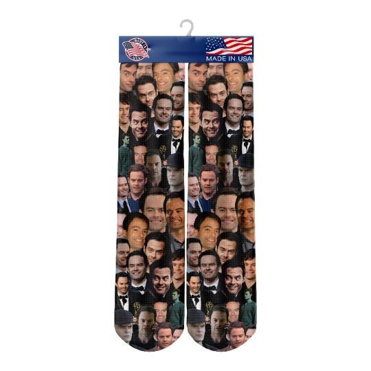 Bill Hader Socks - Custom Celebrity Gift - Bill Hader Lover Socks