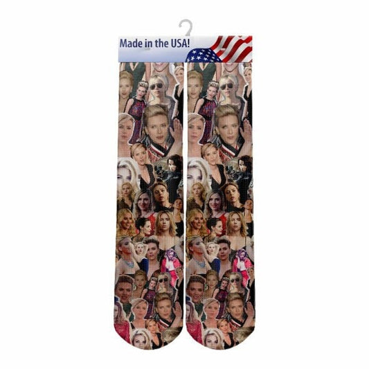 Scarlett Johansson Socks - Custom Celebrity Gift - Scarlett Johansson