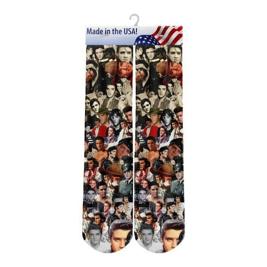 Elvis Presley Collage Socks