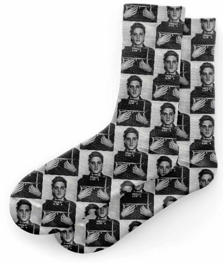 Elvis Army "Mugshot" Socks Elvis Presley Socks