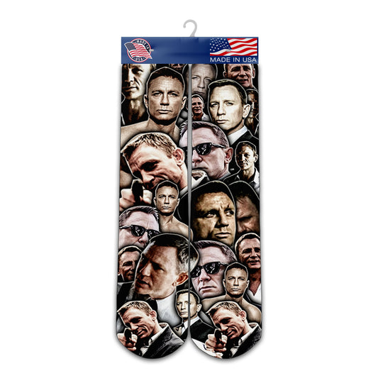 Daniel Craig Socks - Custom Celebrity Gift- Daniel Craig Fan Socks