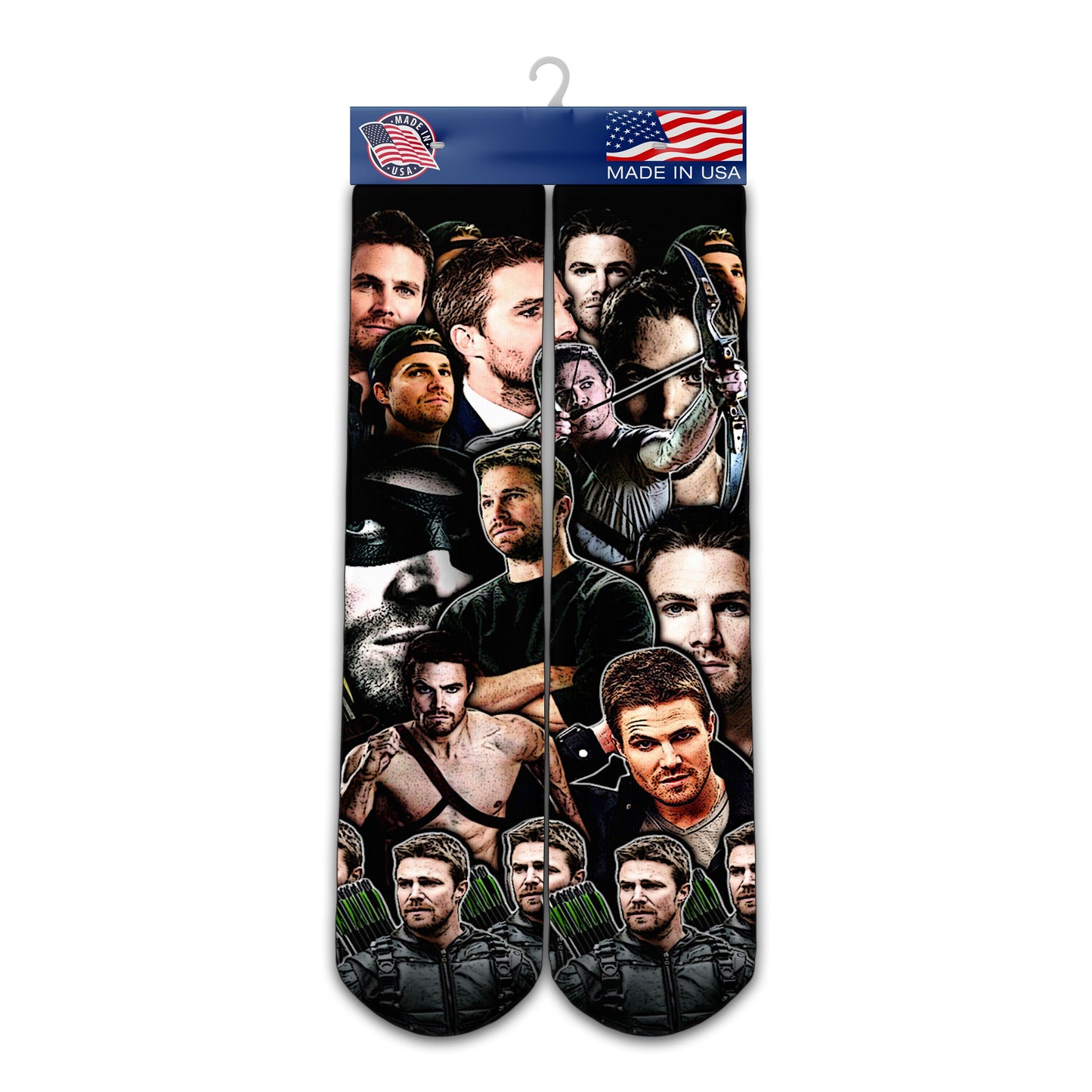 Stephen Amell Socks - Custom Socks - Stephen Amell Fan Socks