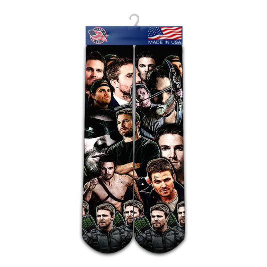 Stephen Amell Socks - Custom Socks - Stephen Amell Fan Socks