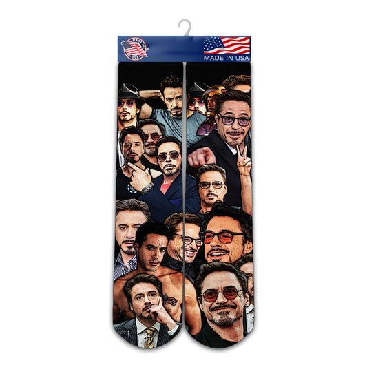 Robert Downey Jr Socks - Custom Socks - Robert Downey Jr Fan Socks