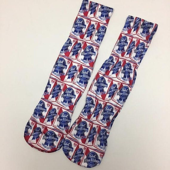 Pabst Blue Ribbon Socks