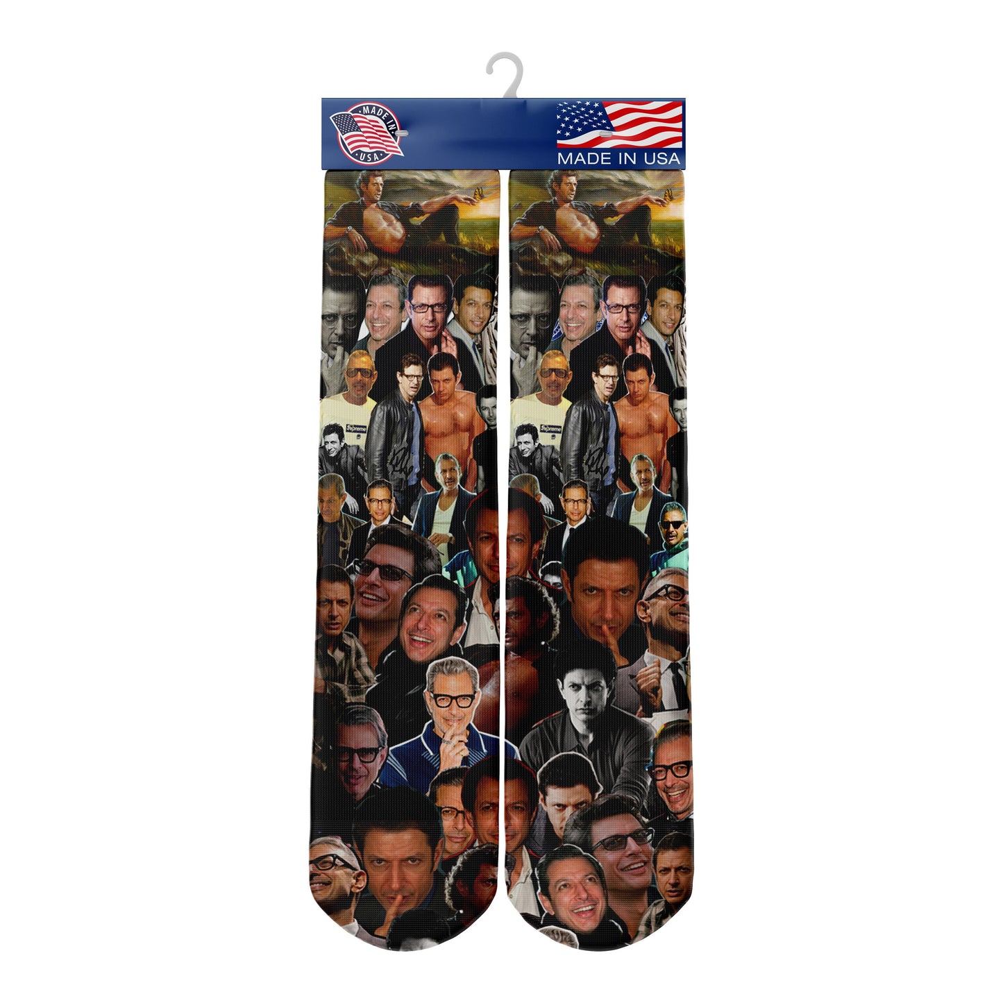 Jeff Goldblum Collage Socks