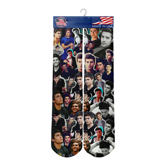 Zac Efron Collage Socks
