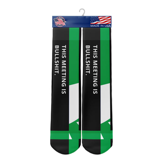 This Meeting is Bullshit Socks Funny Socks Meeting Socks