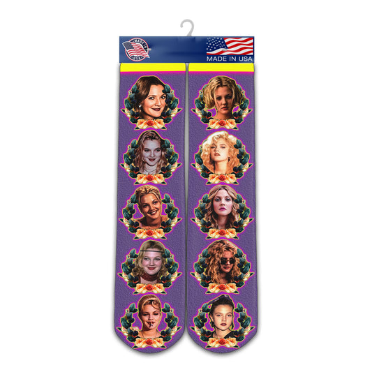 Drew Barrymore Socks - Custom Socks - Funny Socks
