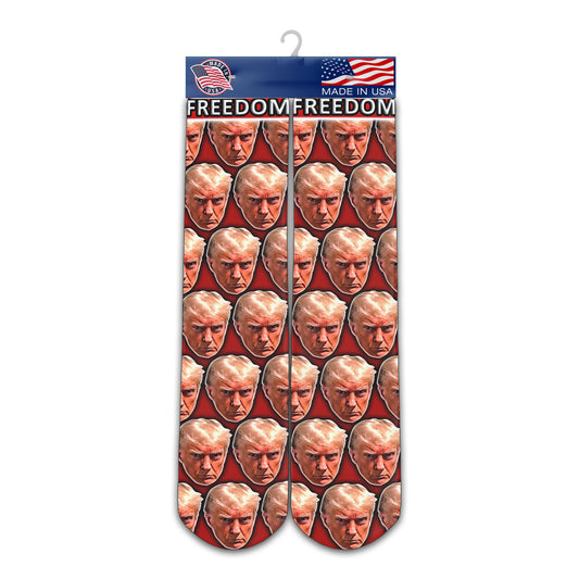 Donald Trump Mugshot Socks - Trump Freedom Socks