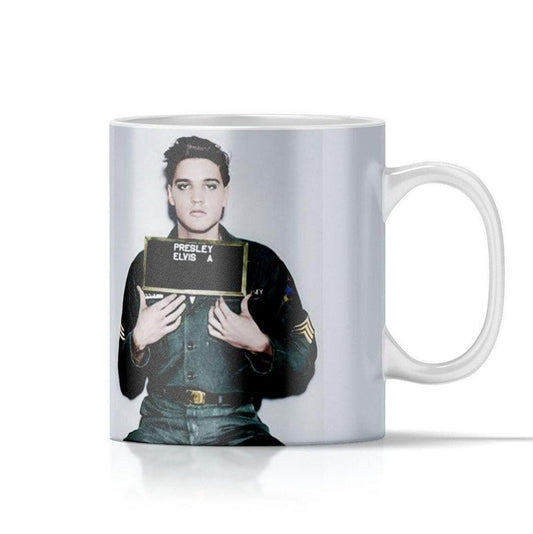 Elvis Presley Mug - 11oz or 15oz - Elvis Presley Coffee Cup - Elvis Mugshot Elvis Army