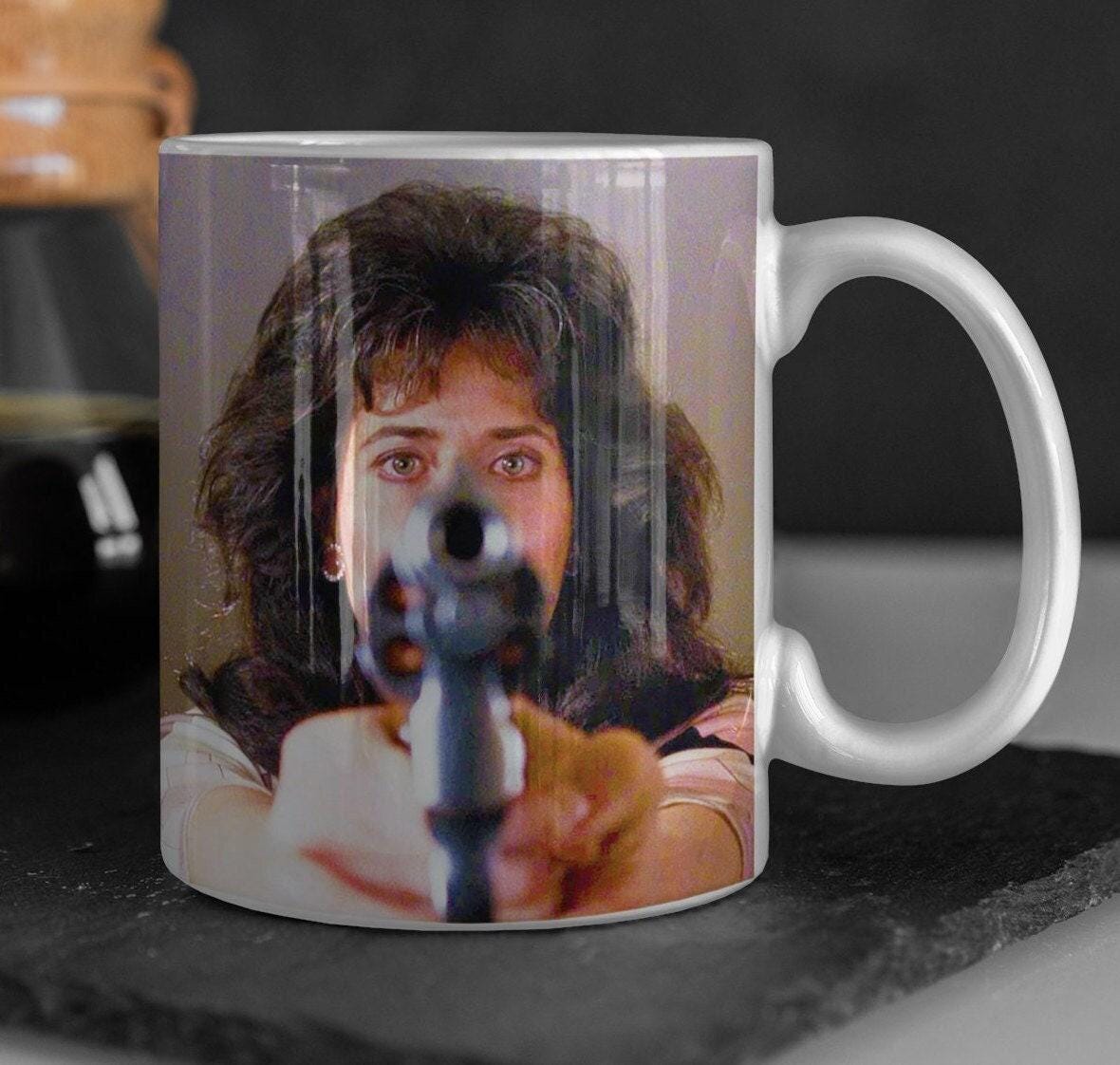 Goodfellas Cup - 11oz or 15oz - Goodfellas Karen Gun Coffee Cup - Goodfellas Karen with Pistol Mug
