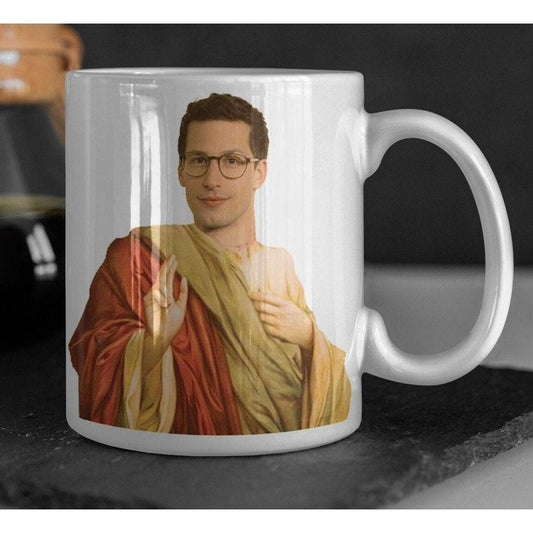 Saint Andy Samberg Mug - Andy Samberg Coffee Cup