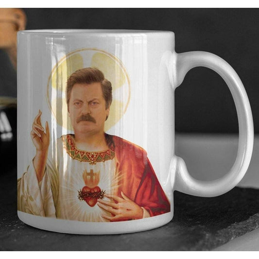 Saint Ron Swanson Mug Saint Ron Swanson Cup