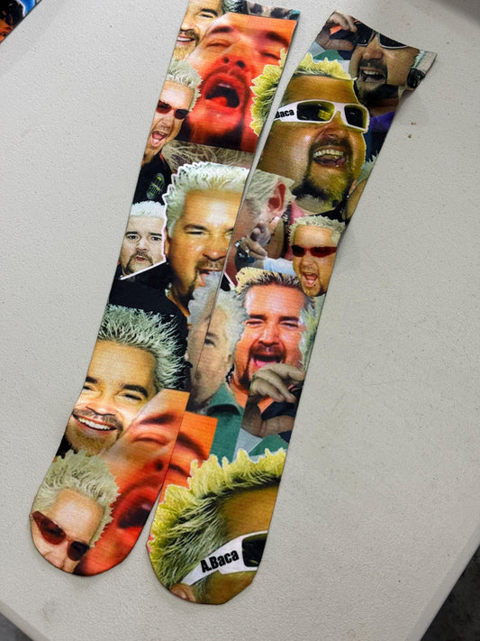 Guy Fieri Socks Mayor of Flavortown Socks Guy Fieri Face Socks
