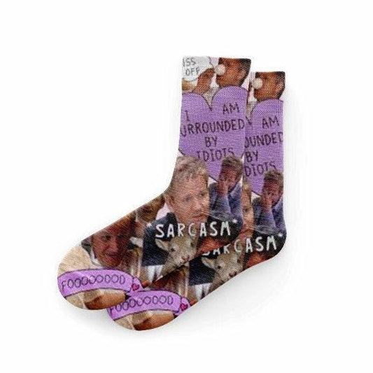 Gordon Ramsey Collage Socks Chef Gordon Ramsey Socks