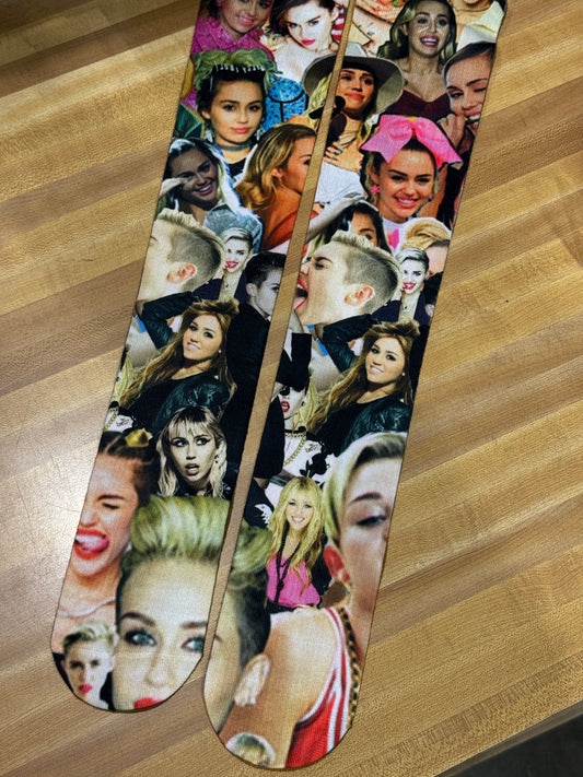 Miley Cyrus Socks Celebrity Faces Socks