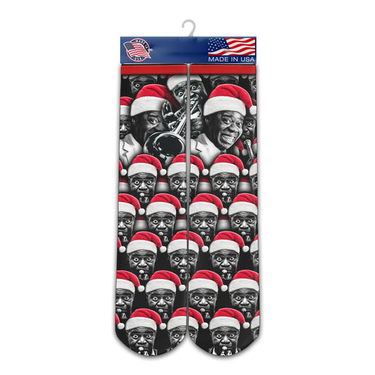 Louis Armstrong Santa Socks Louis Armstrong Socks for Christmas