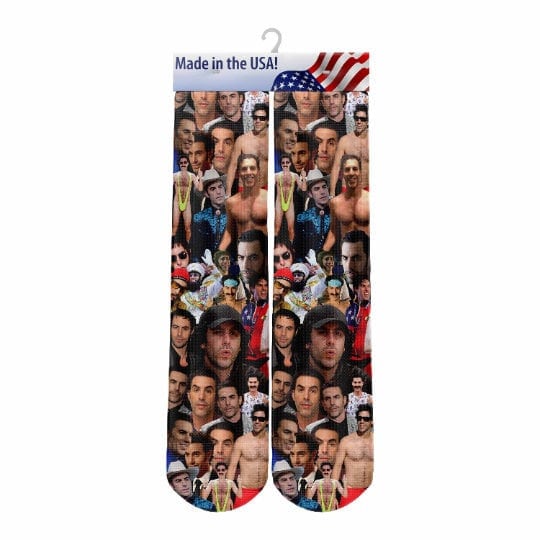 Sacha Baron Cohen Socks - Custom Celebrity Gift- Borat Socks