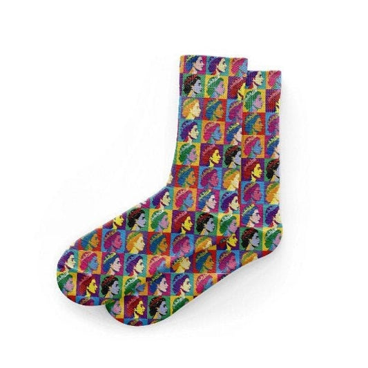 Queen Elizabeth Pop Art Socks Queen Elizabeth UK Royalty
