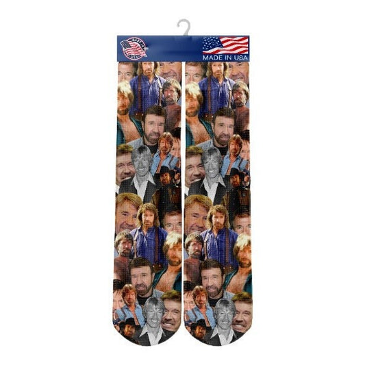 Chuck Norris Collage Socks