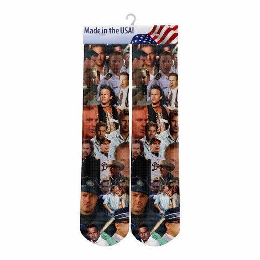 Kevin Costner Socks - Custom Socks - Kevin Costner Fan Socks