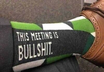 This Meeting is Bullshit Socks Funny Socks Meeting Socks
