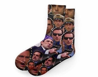 The Office Michael Scott Collage Socks
