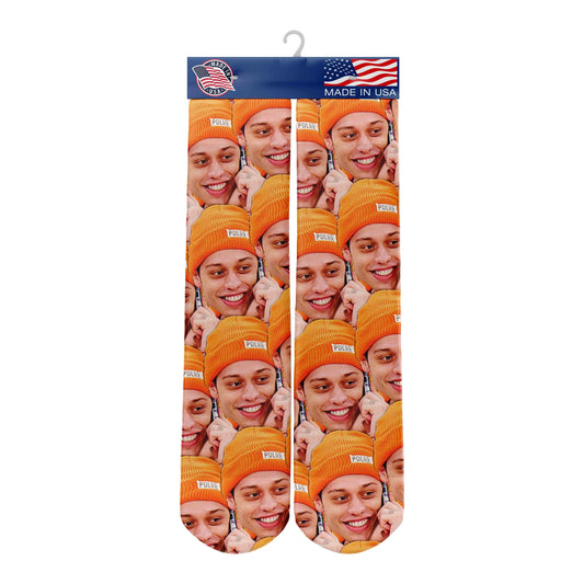 Pete Davidson Socks Pete Davidson Orange Hat Socks