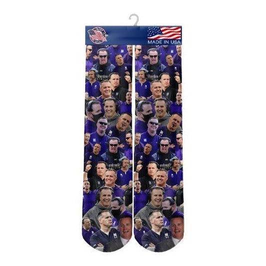 Pat Fitzgerald Socks Northwestern Socks