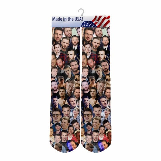 Chris Evans Socks - Custom Celebrity Gift- Chris Evans