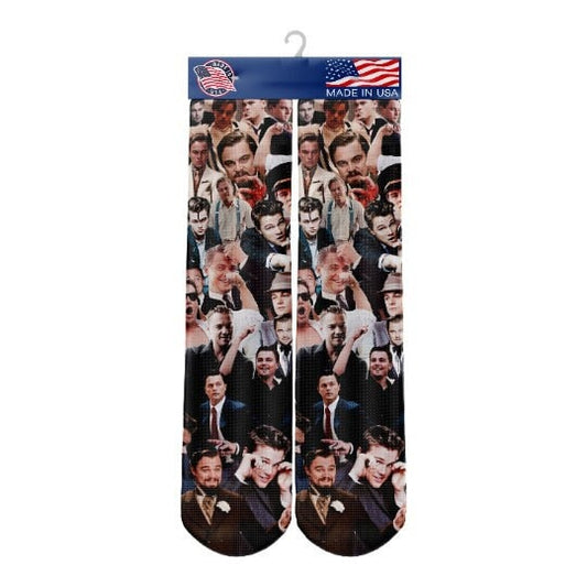 Leonardo DiCaprio Socks - Custom Celebrity Gift- Leonardo DiCaprio Socks