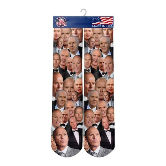 Michael Keaton Socks - Custom Celebrity Gift- Michael Keaton Fan Socks