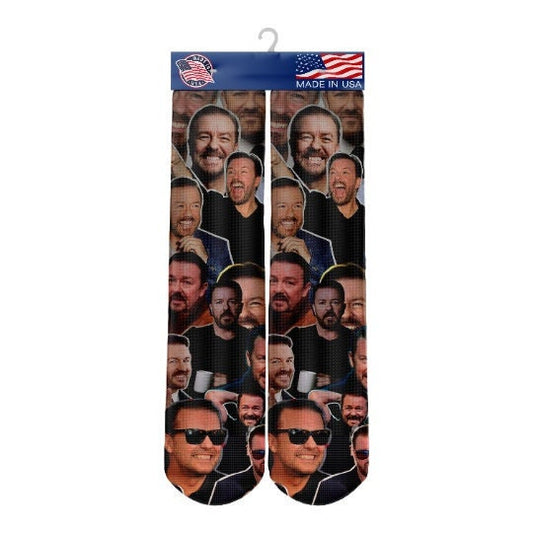Ricky Gervais Socks - Custom Celebrity Gift- The British Office Socks