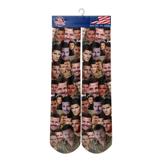 David Boreanaz Socks - Custom Celebrity Gift- David Boreanaz Fan Socks