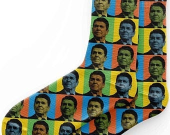Ronald Reagan Socks Ronald Reagan Pop Art Socks