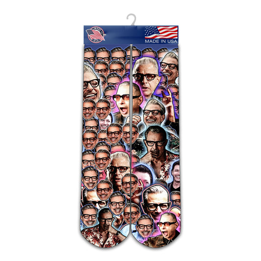 Jeff Goldblum Collage Socks
