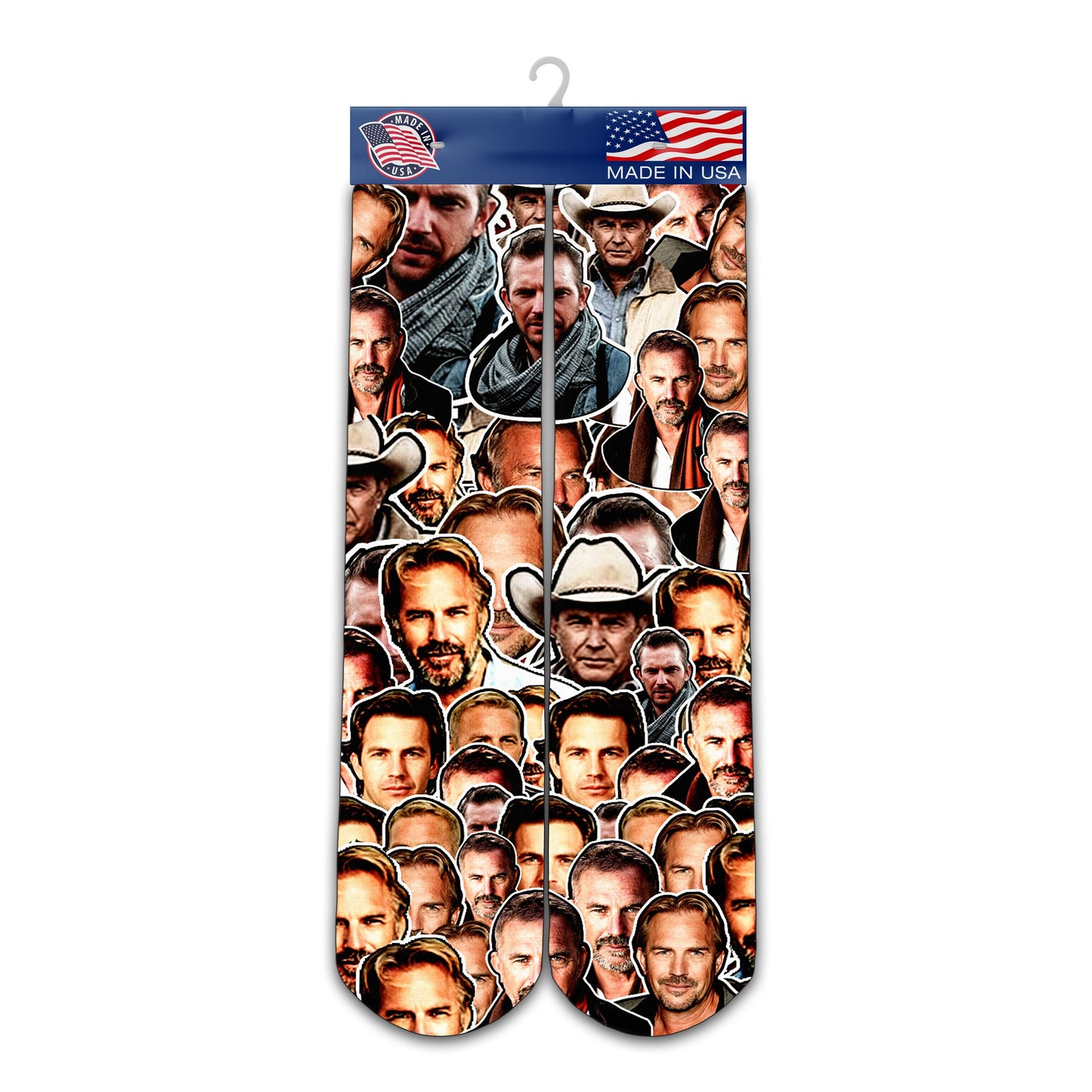 Kevin Costner Socks - Custom Socks - Kevin Costner Fan Socks