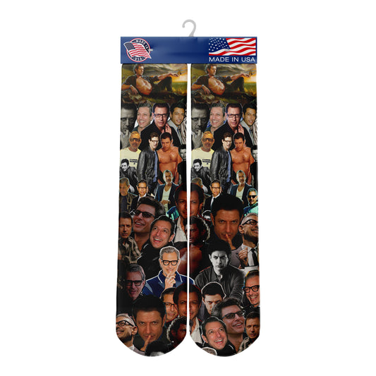Jeff Goldblum Collage Socks