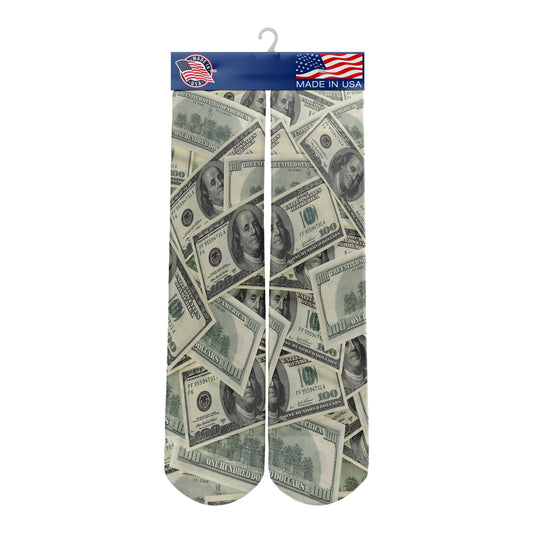 Money Socks - Custom Socks - Hundred Dollar Bill Socks