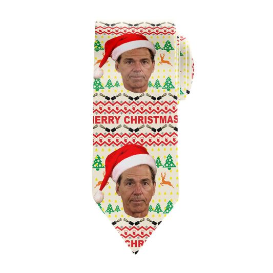 Nick Saban Tie Merry Christmas from Saint Nick Tie