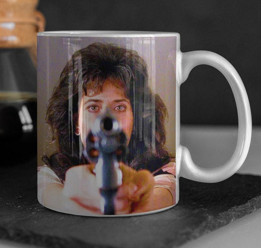 Goodfellas Cup - 11oz or 15oz - Goodfellas Karen Gun Coffee Cup - Goodfellas Karen with Pistol Mug